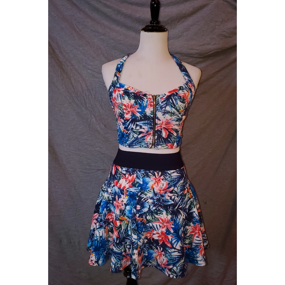 Floral Halter Two Piece